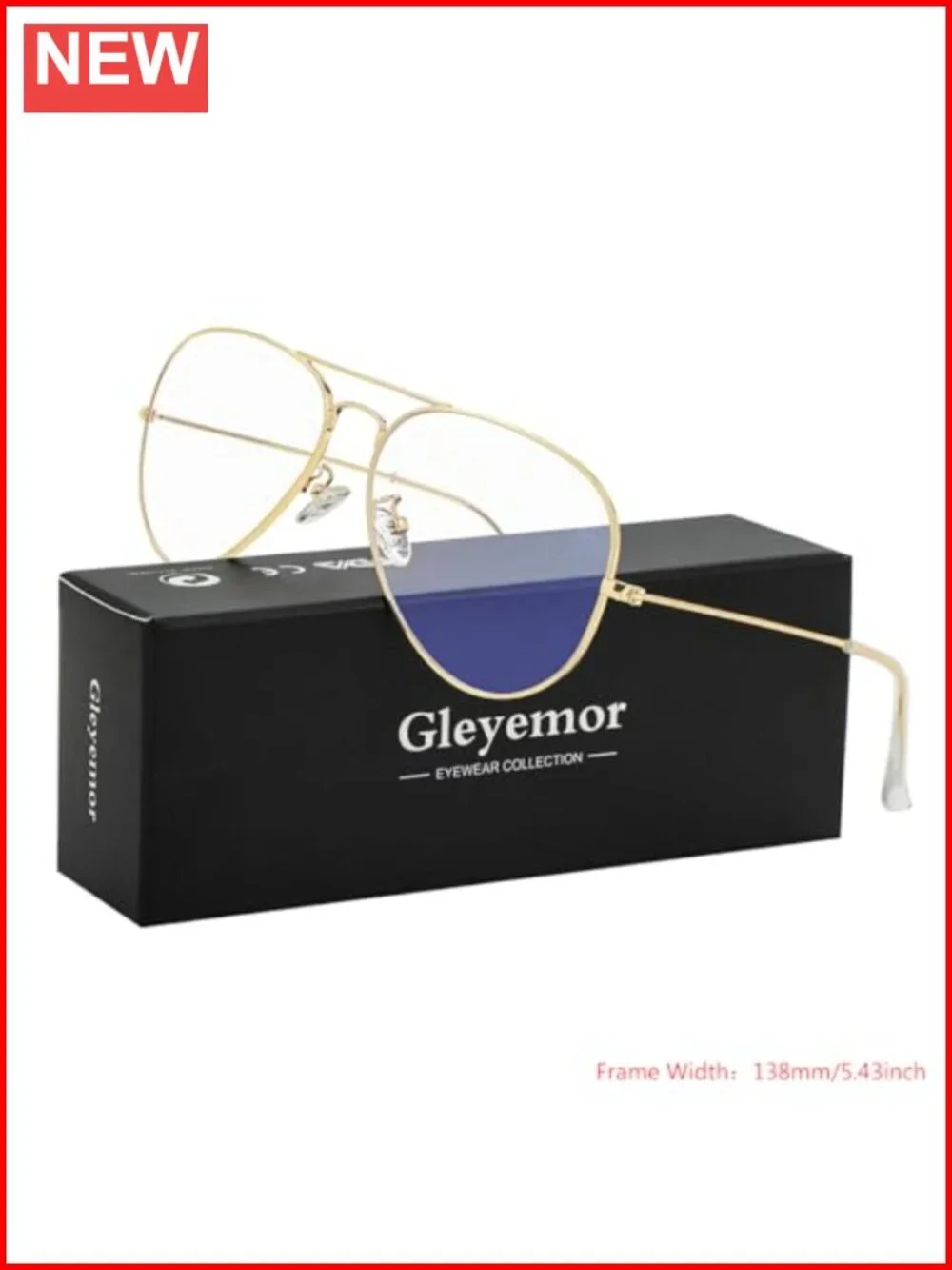 Metal Frame Anti Blue Light Computer Glasses